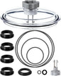 SF80110-1 Leaf Trap Cover Lid with O-Rings & Valve Sand Filter Pump Seal Gasket Parts Compatible with 12 Inch Sand Filter Pump (Pump Flow Rate: 2, 100 GPH) NOT Fit for 14 & 16 Inch