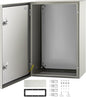 VEVOR NEMA Steel Enclosure, 24 x 16 x 10'' NEMA 4X Steel Electrical Box, IP66 Waterproof & Dustproof, Outdoor/Indoor Electrical Junction Box, with Mounting Plate