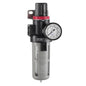 Compressed Air Pressure Filter Regulator Airtac BFR2000-C 1/4'' NPT 0-140 PSI Combo Piggybac Adjustable,Bracket,Gauge Semi-Auto Drain