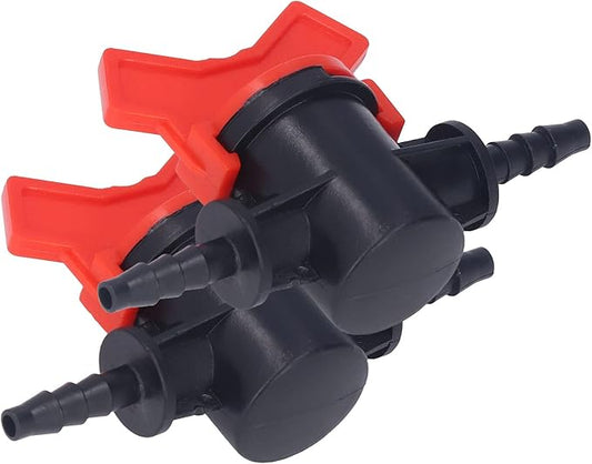 Regulator ABS Plastic Liquid Control Stop Valve for Domestic Water Pumps Solar Water Heaters Construction Sites 2PCS Straight Through Valve (4MM regulator)