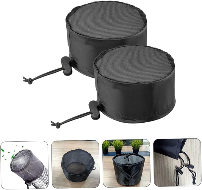 2pcs Grow Tent Accessories Oxford Cloth Grow Tent Vent Cover Elastic Band Fasteners