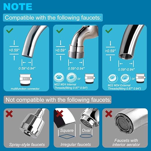 ALTHY Faucet Water Filter, BPA-Free Sink Tap Water Purifier, Certified Reduces Chlorine Heavy Metals & Bad Taste, Only Fits Standard Tap, Includes 1 System & 4 Filter