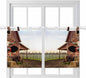 Farm Cows Kitchen Curtains 24 Inch Length, Small Window Curtains Tab Top, Farmhouse Barn Funny Animals Butterfly Light Filtering Short Window Treatments Tier Drapes 27.5"x24" 2 Panel