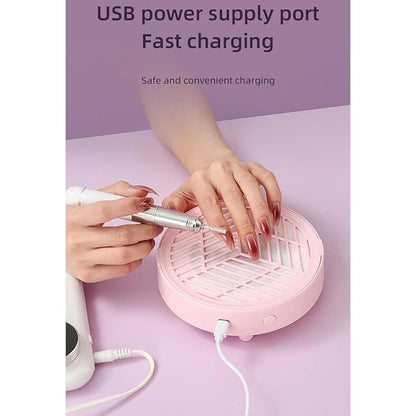 Nail Dust-Collector Filter for Nail Techs, Rechargeable Nail-Dust-Collector Sheets, Low Noise & Ergonomic Handle Design, Powerful Nails-Fan Nails-Tech-Must Haves for Gel Polish, Salon & Home Use