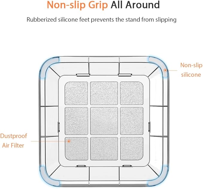 IFCASE Desktop Dust, Air Filter Stand for Mac Mini 2010-2023 M1 M2 Pro, Mac Studio M1 M2 Max/Ultra (Clear)