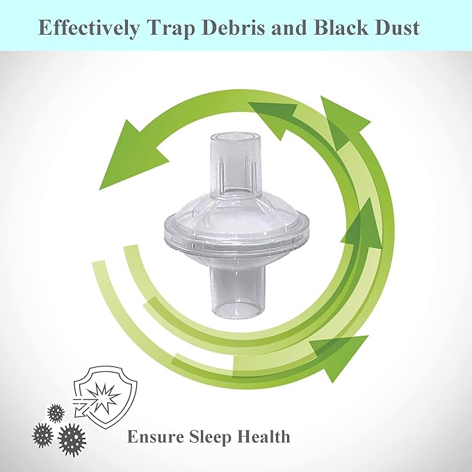 Filters for Cpap Machine - 12 pcs Universal Cpap Filters fit Inline Compatible with Resmed and Any Machine Size 22mm and 25mm Tube