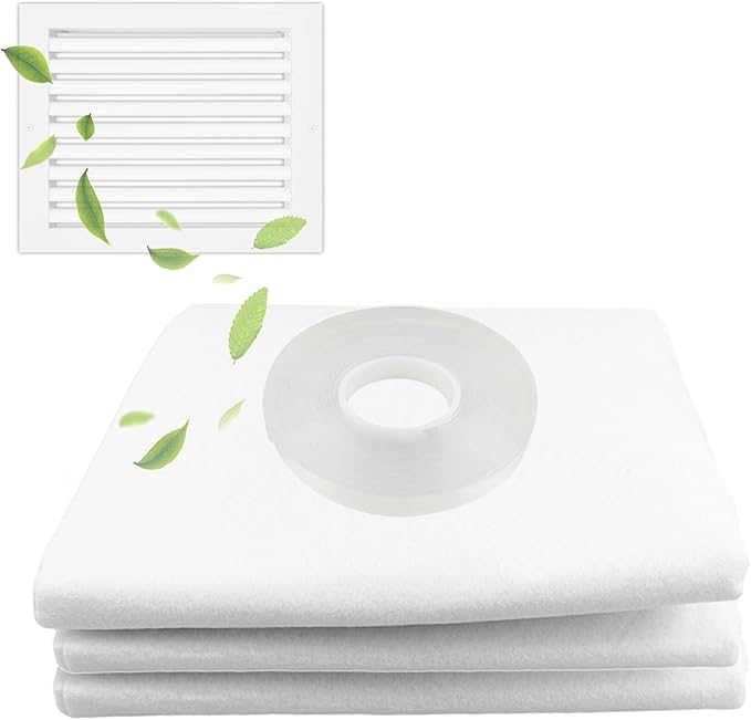 Complete Air Vent Filter Kit, 78.7 Inches * 39.3 Inches,Electrostatic Media，Free Cutting, Captures Dirt, Dust, Smoke, Pollen Size Particles Air Vent Filter with Adhesive Tape, 1-Pack