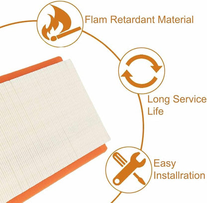 0J8478S Air Filter Replaces For Ge-nerac Generator 14kw - 20kw 2013 Evolution Series 760cc 990cc Engines (2 Pack)