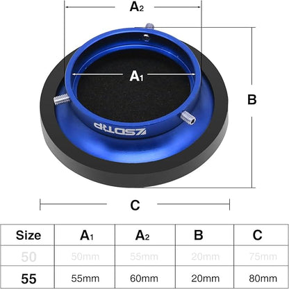 Carburetor Carb Velocity Stack Air Filter Cleaner Modified Trumpet Aluminum Alloy with Sponge Filter Steel Mesh for PWK32-34mm Short Style Fast Intake Suggest for Small Displacement (Blue, 55mm)