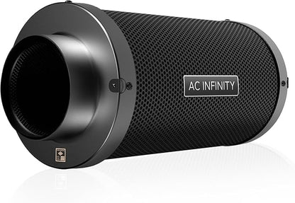 AC Infinity Air Carbon Filter 8" with Premium Australian Virgin Charcoal, for Inline Duct Fan, Odor Control, Hydroponics, Grow Rooms
