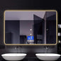 600 x 800mm LED Wall Mounted Bathroom Mirror with Lights Bathroom Mirror Touch Switch Demister Pad (Color : Horizontal Size : 600 * 800mm) (700 * 900mm)