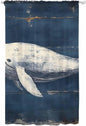 Sheer Curtains 84 Inches Long, Ocean Vintage Whale Semi Sheer Curtains Light Filtering Window Treatment, Summer Retro Wood Grain Privacy Voile Drapes for Living Room Bedroom 52x84 Inch