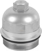 Fuel Filter Housing Cap 134001 Replacement for Chevy Cruze Silverado 2500HD 3500HD Replacement for GMC Sierra 2500HD 3500HD Duramax 6.6L L5P 2017-2024 Billet Aluminum Silver