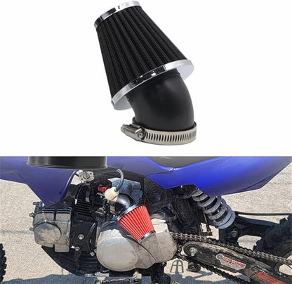 High Performance 48mm Motorcycle Air Filter, Dirt Bike Air Filter Compatible with HONDA YAMAHA SUZUKI ATV SSR TTR Dirt Bike, Inlet ID 48mm-Black