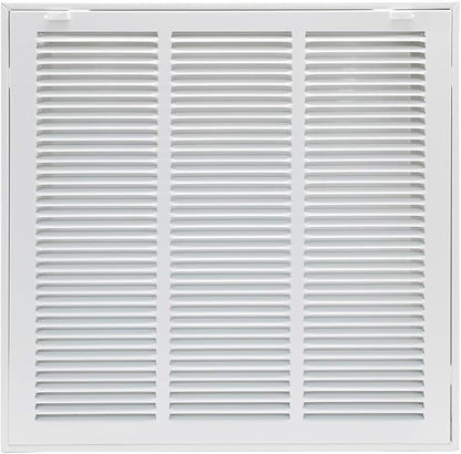 16"W x 16"H [Duct Opening Size] Steel Return Air Filter Grille - Removable Face/Door for 1 inch Filters -HVAC Vent Cover Grill - White [Outer Dimensions: 18 5/8"W X 18 5/8"H]