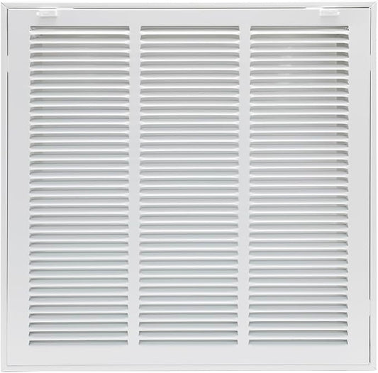 16"W x 16"H [Duct Opening Size] Steel Return Air Filter Grille - Removable Face/Door for 1 inch Filters -HVAC Vent Cover Grill - White [Outer Dimensions: 18 5/8"W X 18 5/8"H]