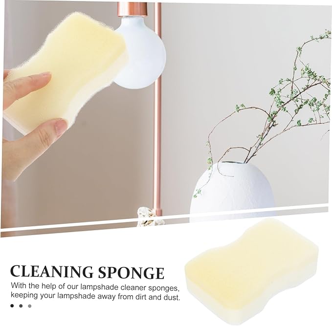 15pcs Reusable Dry Cleaning Sponge for Lamp Shade Cleaner Sponges for Soot and Pet Hair for Curtains and Artworks White Small Waist Design