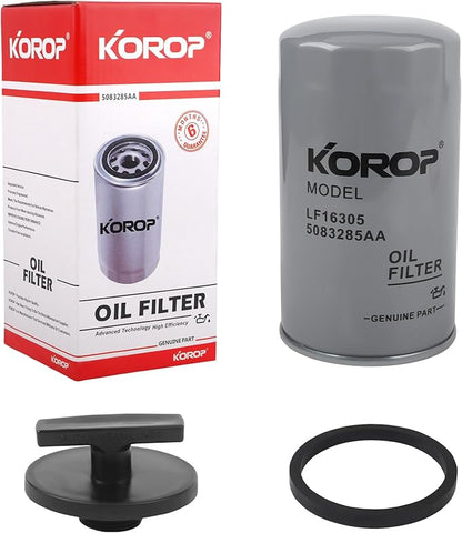 6.7 Cummins Oil Filter and Plug Tool Kit Compatible with 2007-2024 RAM 2500,3500,4500,5500 6.7L Diesel ;1989-2007 RAM 2500, 3500, 4500, 5500 5.9L Cummins | Replaces 05083285AA 3949561,LF16035,LF3972