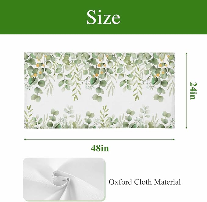 Fluorescent Light Covers for Ceiling Lights Sage Green Eucalyptus Leaves Magnetic Light Filters 4 Pack 4x2 ft Nature Leaf Plant Ceiling Lights Cover for Classroom Office School Home Drop Lamp Decor