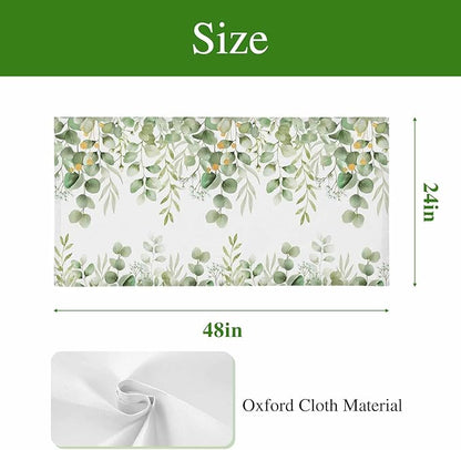 Fluorescent Light Covers for Ceiling Lights Sage Green Eucalyptus Leaves Magnetic Light Filters 4 Pack 4x2 ft Nature Leaf Plant Ceiling Lights Cover for Classroom Office School Home Drop Lamp Decor