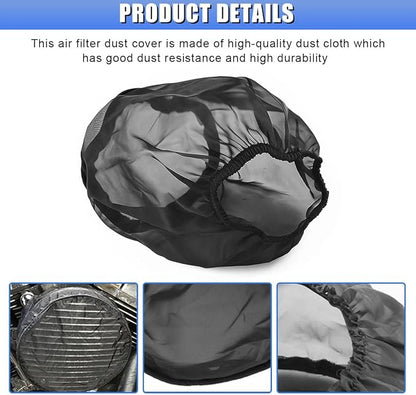 Air Intake Filter Sock Cover, Waterproof Dustproof Air Cleaner Protective Cover, High Flow Cone Car Intake Filter Rain Sock, Universal Car Accessories for SUV, Truck, ATV (Small)