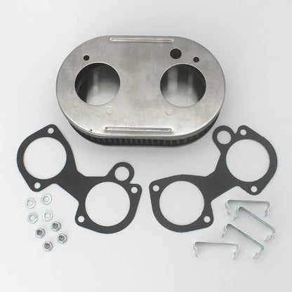 KIPA Air Filter assembly For arbuertor DCOE 40DCOE 45DCOE 48DCOE 40 45 45 mm Stainless Plate washable filter element 1 3/4" Tall With Mounting gasket hardware 56-1310 OEM # 99217.517 99217517