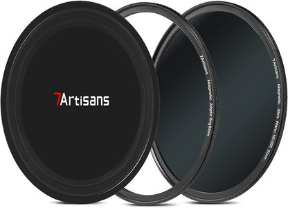 7artisans Nano Magnetic Filter UV Filter ND Light Reduction Filter/CPL Polarization Filter/GND Gradient Filter/Black Mist 1/4 Portrait Photography Filter Suitable for Lens(82mm ND1000)