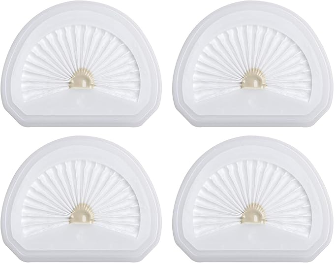 4Pack VLPF10 Replacement Filters Compatible with Black and Decker Hand Vacuum Filter Model # HLVA320J00 HLVA315j & N575266