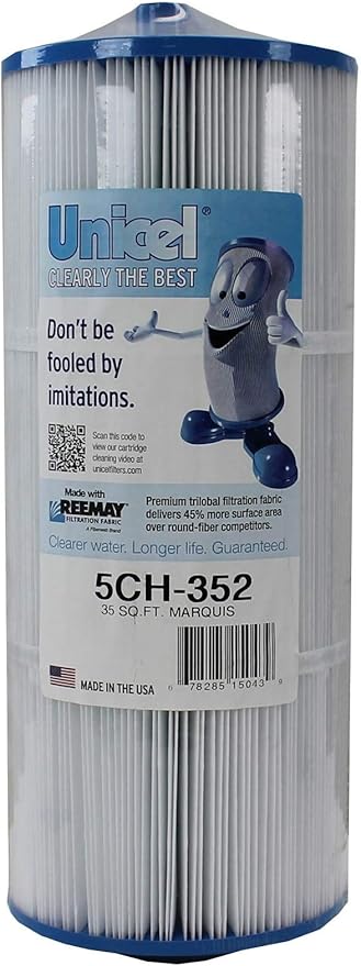 Unicel 5CH-352 35 Square Foot Media Replacement Hot Tub Spa Filter Cartridge with 151 Pleats (6 Pack)
