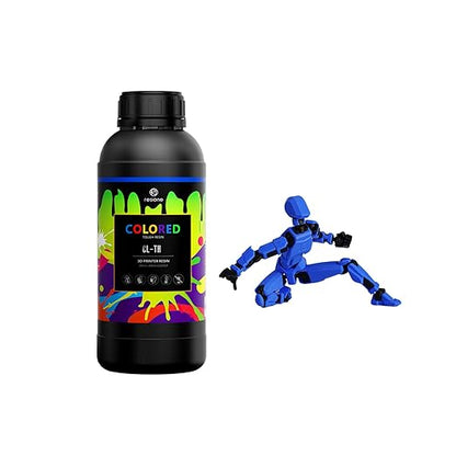 RESIONE CL-TH Tough ABS-Like Color 3D Printer Resin, Highly Saturated & Opaque Colors, Rigid and Tough, Wear & Scratch Resistant, Low Shrinkage for Figures, Models & Prototypes, Pure Blue-1KG