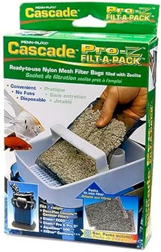 Penn-Plax Cascade Pro-Z Aquarium Canister Filter Media Bags, Designed for All Filtration Needs – 8 Oz – 2-Pack