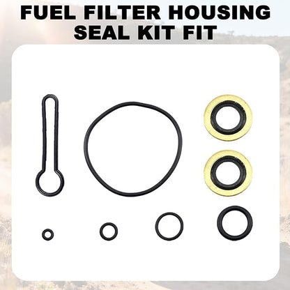 Fuel Filter Housing Seal Kit Fit for Ford Excursion F-250 F-350 F-450 F-550 Super Duty 2003-2007 Replace 904-535