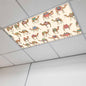Fluorescent Light Covers for Ceiling Lights Desert Camel Magnetic Light Filters 1 Pack 4x2 ft Vintage Southwest Date Trees Ceiling Lights Cover for Classroom Office School Home Drop Lamp Decor