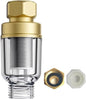 FA22 MINI Brass Sediment Filter, 50 Micron, Reusable Water Filter, Anti Scale, Anti Clothes Yellow, Traps Rust/Mud/Sand, Compact Portable