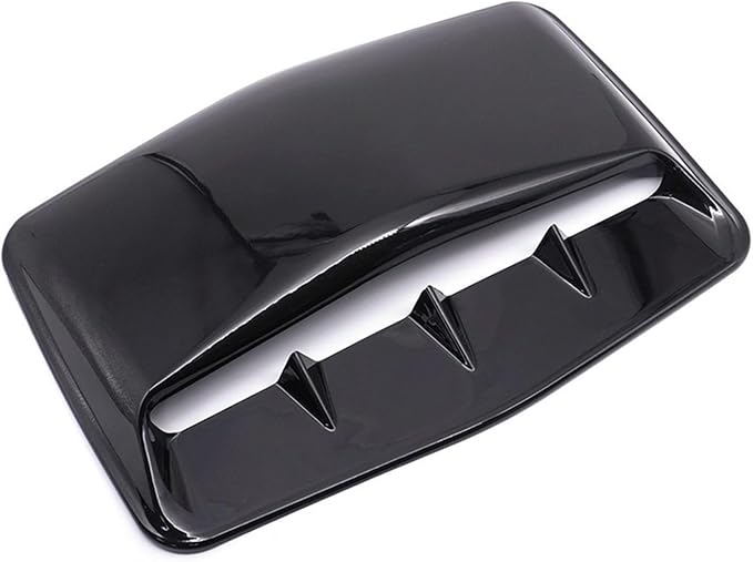 Universal Car Hood Scoop Air Flow Intake Decorative Turbo Bonnet Vent Cover Compatible For Audi And BMW Compatible For VW And Civic(Black)