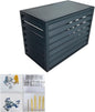 Aluminum Outdoor Condenser Protective Cover, freestanding Enclosure to Cover Garbage Or Ac Units, beautiful and durable appearance, suitable for gardens, balconies, walls, courtyards ( Color : FOUR-BL
