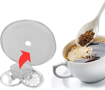 5Pcs 304 Stainless Steel Coffee Mesh Filter Portable Reusable Cofffe Pot Mesh Filter Coffee Making Tool Mesh Accessory (Medium-800ml)