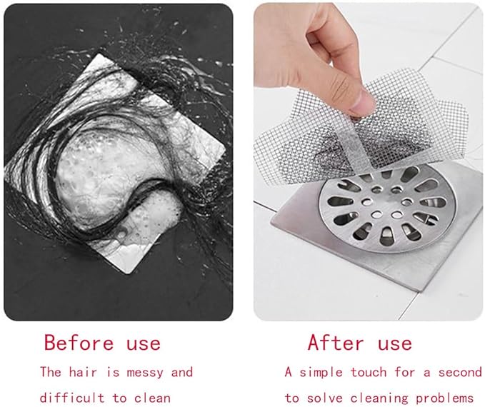 Disposable Floor Drain Sticker, Hair Drain Catcher, Shower Drain Square Mesh Stickers, Suit Sewer Filter Screen, Bathtub, Bathroom, Kitchen, Sink Floor Stickers, 30 PCS