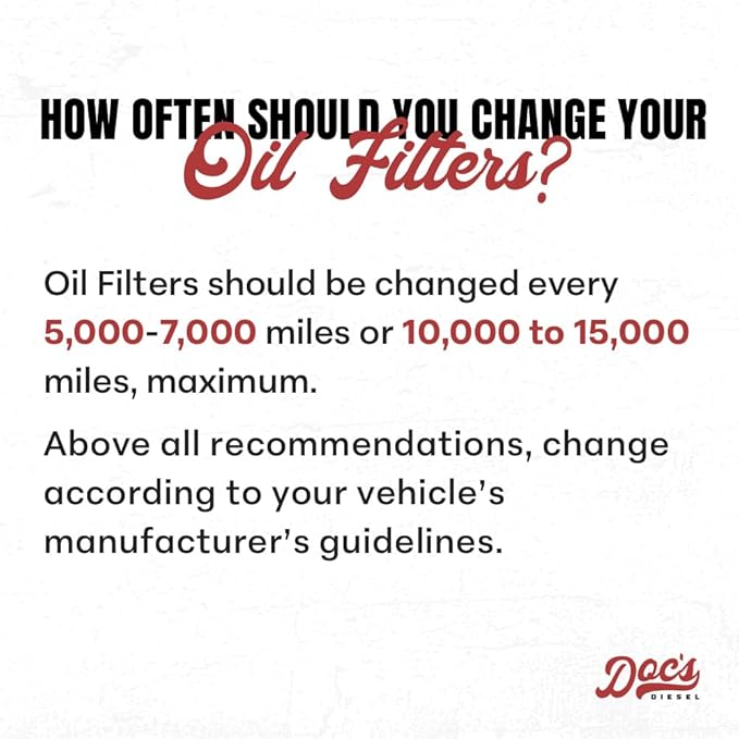 Doc's Diesel Oil Filter D5526 | Compatible with Ford 6.0L/6.4L Super Duty F250, F350, F450, F550 2003-2010, Ford 6.0L Excursion 2003-2005 | Replaces FL2016