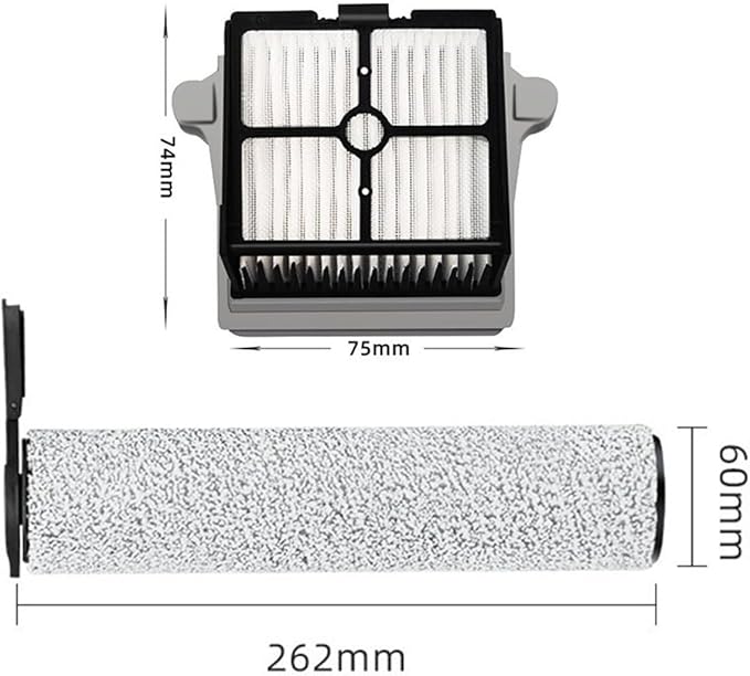 Compatible For Tineco, Floor One S7 Steam Main Brush Hepa Filter,Steam Wet Dry Vacuum Cleaner Floor Scrubber Parts(A)