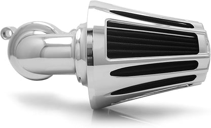 Big Sucker cone Air filter intake for harley air Cleaner Sportster Softail fatboy heritage dyna touring street road king Glide (Deep style -Chromed, Type A : For Sportster XL models)
