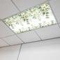 Fluorescent Light Covers for Ceiling Lights Sage Green Eucalyptus Leaves Magnetic Light Filters 1 Pack 4x2 ft Nature Leaf Plant Ceiling Lights Cover for Classroom Office School Home Drop Lamp Decor