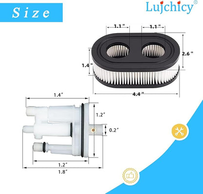 594060 592792 Main Jet for B&S 09P702 & 593260 Air Cleaner Cartridge Filter Replacement 592804 559648 596521 08P502