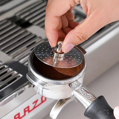 watchget 58 Espresso Puck Screen - 0.8mm Thickness Espresso Screen Double-layer Lower Shower Screen with Magnetic Nail Metal Reusable Filter for 58mm Protafilter Basket Stainless Steel Coffee Filter
