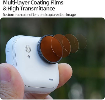 Black Mist 1/4 Lens Filter Compatible with Insta363 GO Ultra Camera Accessories Waterproof Scratch-Resistant