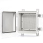 QILIPSU Waterproof Junction Box IP67 Outdoor Plastic Electrical Project Enclosure Weatherproof with Mounting Plate, Wall Brackets, Hinged Grey Cover 5.9"x5.9"x3.5"