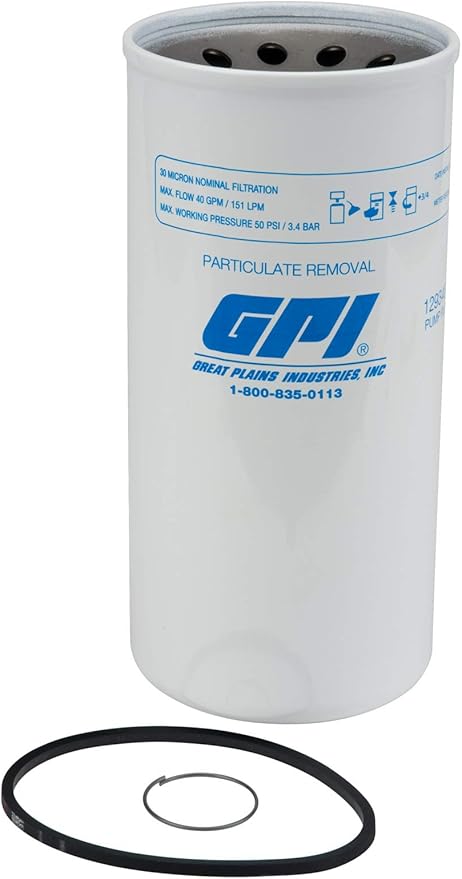 GPI P-40-30-1.5 Particulate Fuel Filter, 40 GPM (151 LPM), 30 Micron, 1.5-16 UNF Thread (GPI Genuine Accessory 129340-06)