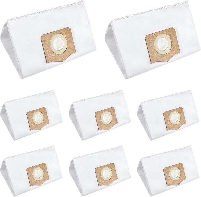 8 Pack AVG0905 Dust Filter Bags, Compatible with EGO Power 9 Gallon Wet/Dry Vacuum WDV0900, High Efficiency Dust Collection Vac Bags