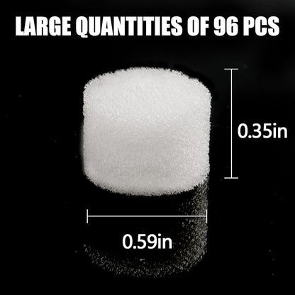Boao 96 Pcs Nebulizer Filters Replacement Air Filter Sponge for Compressor System Accessories, Round White Sponge Air Replacement for Compressor System Cool Mist Device