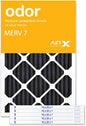 AIRx ODOR 16x25x1 MERV 7 Carbon Pleated Air Filter - Made in the USA - Box of 6